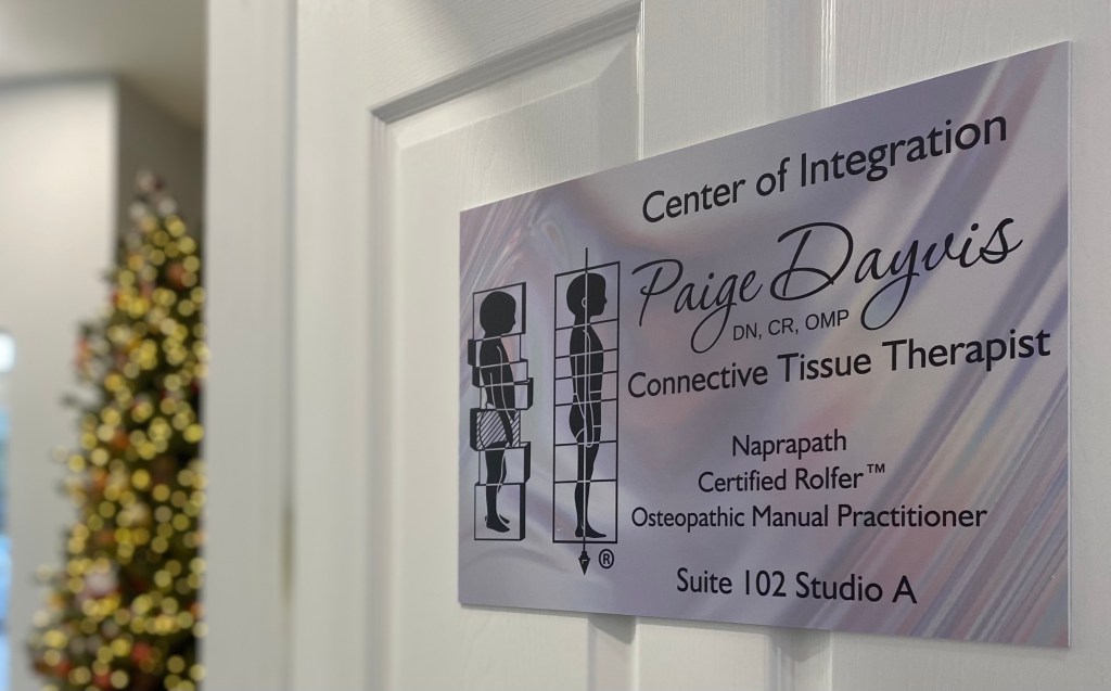 Rolfing in Tampa Bay, Lutz, Land O Lakes, Ceritfied Rolfer. Paige the Rolfer Center of Integration.